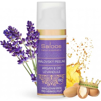 Saloos Bio královský peeling Argan&Q10 Levandule 50 ml