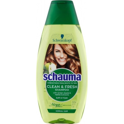 Schauma Clean & Fresh šampon se zeleným jablkem a kopřivou 400 ml