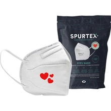 SpurTex nanorespirátor V100 FFP2 NR CE Valentýnská srdce L 5 ks