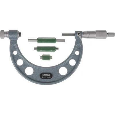 Mitutoyo Mikrometr třmenový analogový 0-4" výměnné doteky mitu-104-149