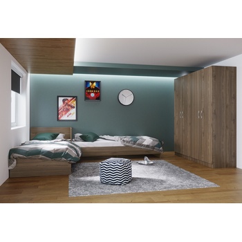 ИРИМ Спален комплект с две единични легла Сити 7066 орех адмирал