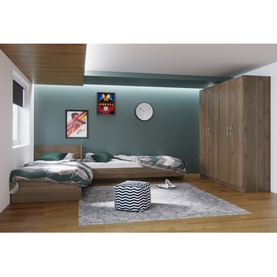 ИРИМ Спален комплект с две единични легла Сити 7066 орех адмирал