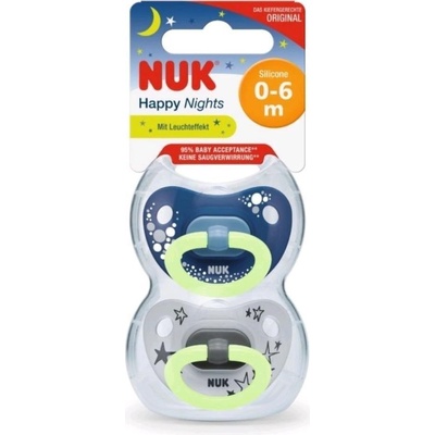 Nuk šidítko Happy Nights box kluk modrá 2 ks – Zbozi.Blesk.cz