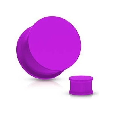Šperky4U plug do ucha silikon fialová PL01020A-04