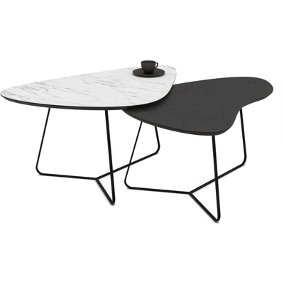 Home Finishing Помощни маси 2бр. Tussey 125x80x75 Marmo Super Matt/Yosun (TF01MMARM1)