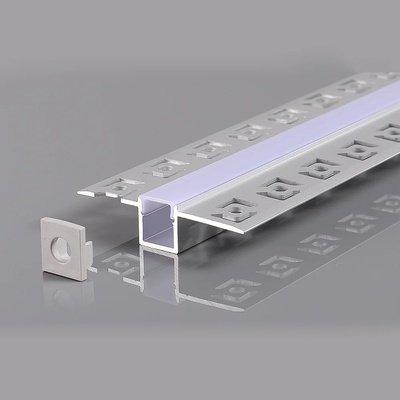 OPTONICA АЛУМИНИЕВ ПРОФИЛ ЗА LED ЛЕНТА СИВ L=2m 21.3x26x12.6mm (5162)