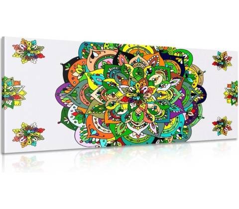Obraz zelená Mandala
