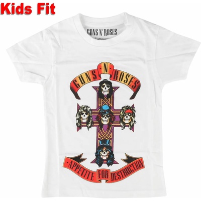 ROCK OFF детска тениска Guns N' Roses - Appetite For Destruction - БЯЛ - ROCK OFF - GNRTSP01BW