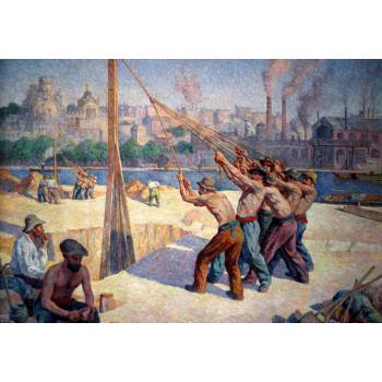 Grafika - Puzzle Maximilien Luce - Les Batteurs de Pieux, 1903 - 1 000 piese