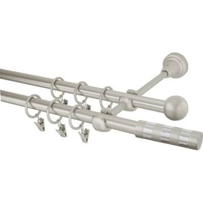 HEBR Garnýž Sigma chrom mat dvojitá 150 cm