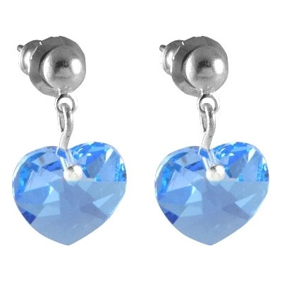 JSB se Swarovski Elements tvar srdce světle modré 793902 light-sapphire