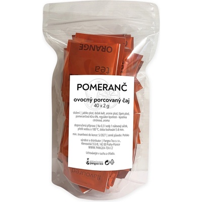 Růžová čajovna Pangea Tea Orange Pomeranč ovocný porcovaný čaj 40 ks
