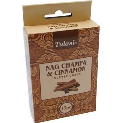 Tulasi Nag Champa Cinnamon indické vonné františky 15 ks