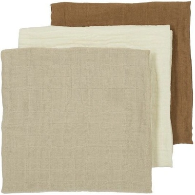Meyco Mušelínové pleny Offwhite/sand/toffee 3 ks