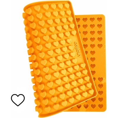 Collory silikonová pečicí forma na pamlsky srdíčka 1,5 cm Oranžová