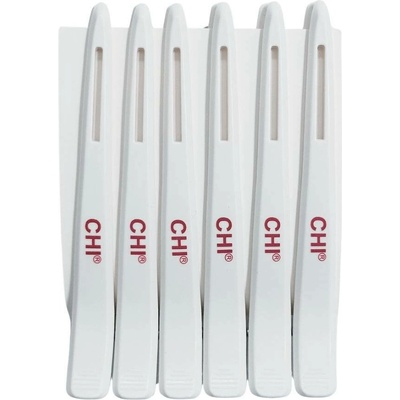 CHI Mega All Plastic Clips 6 ks, Bílá