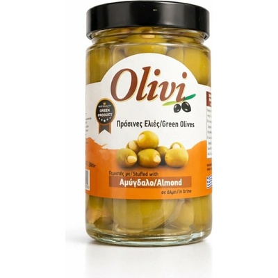 Nikolopoulos Olivi zelené olivy plněné mandlí n.w. 200 g