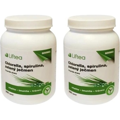LIFTEA CHLORELLA, SPIRULINA, ZELENÝ JEČMEN 2 x 250 tablet