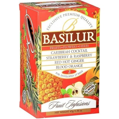 Basilur Mix ovocných čajů Fruit Infusions Vol. 2 porcovaný s přebalem 20 sáčků