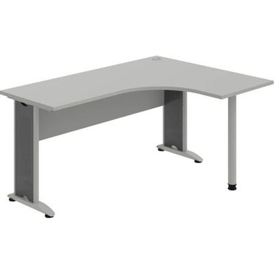 OFFICE PRO s.r.o. HOBIS kancelársky stôl pracovný tvarový, ergo ľavý - CE 60 L, sivá