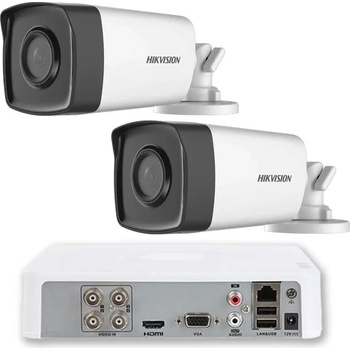 HIKVISION Комплект 2 Камери Hikvision ZK21140E с Аудио и Нощно Виждане 40m (ZK21140E)