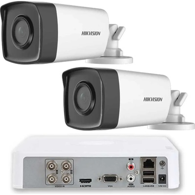 HIKVISION Комплект 2 Камери Hikvision ZK21140E с Аудио и Нощно Виждане 40m (ZK21140E)