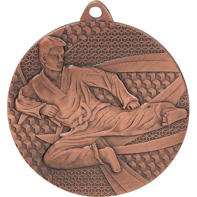 MMC6650/B Medaila karate pr.50 mm hr.2 mm bronz 5x0 2 cm