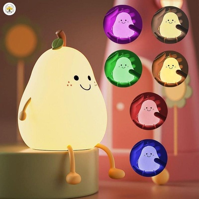 Силиконова нощна лампа круша (356498)