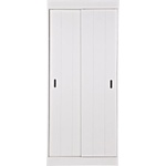 WOOOD Гардероб от бял бор с плъзгащи се врати 85x195 cm Row - WOOOD (378540-GOW)