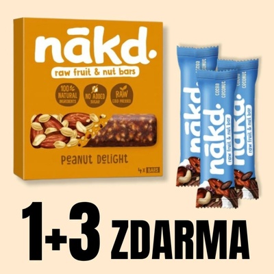 Nakd Peanut delight 4 x 35 g – Zbozi.Blesk.cz