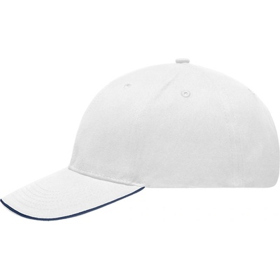 Myrtle Beach MB 6541 sandwich 6 panelová COT03654190899-white/navy Bílá/navy