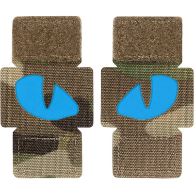 Nášivka M-Tac Tiger Eyes Laser Cut 2 ks - multicam-modrá