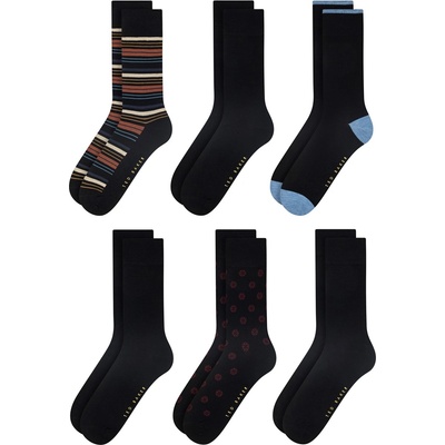Ted Baker Чорапи Ted Baker Men's Formal Crew Socks - Black Mix