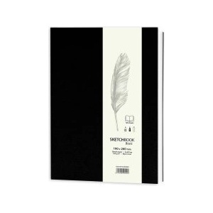Drasca Скечбук Basic 19х26см 100г 128л черен