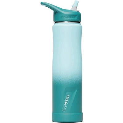 Eco Vessel Nerezová termofľaša so slamkou Forest Horizont mätová 700 ml
