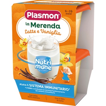 Plasmon Млечен десерт Нютримун с ванилия 8+м 2х120г