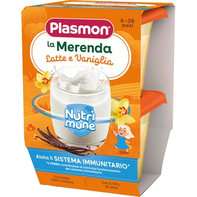 Plasmon Млечен десерт Нютримун с ванилия 8+м 2х120г