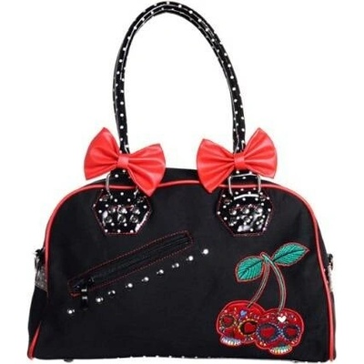 Dámská taška kabelka retro rockabilly pin-up Banned Underworld With Cherry Bites Handbag