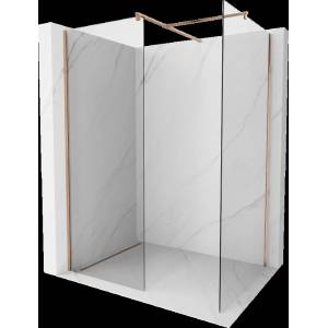 Mexen Kioto душ кабина Walk-in 130 x 70 cm, прозрачна, матиранa мед - 800-130-202-65-00-070 (800-130-202-65-00-070)