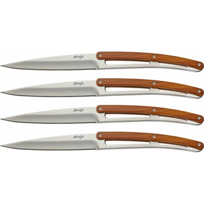 Deejo 4AB505 sada 4 příborových nožů Table,vysoký lesk,coralwood,zubaté ostří