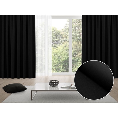Biante Zatemňovací závěs Blackout BKU-116 Černý - šířka 270 cm 270x150 cm
