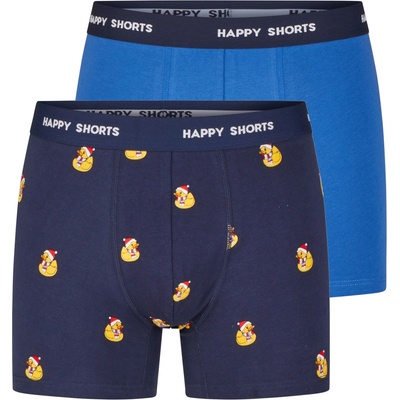 Happy Shorts vánoční boxerky 2 kusy modrá – Zboží Dáma