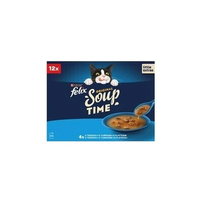 Felix Soup polévky s treskou, tuňákem a platýsem 12 x 48 g