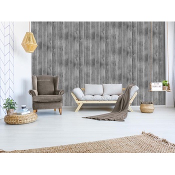 DIMEX ART s. r. o Луксозна флизелинова тапета сиви вертикални летви