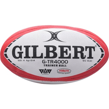 Gilbert GTR4000 Rugby Training Ball - White/Red