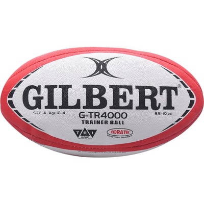 Gilbert GTR4000 Rugby Training Ball - White/Red