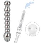 SuperLove Beaded Enema Shower Nozzle Silver