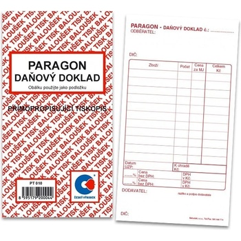 Baloušek Tisk PT010 Paragon, Daňový doklad