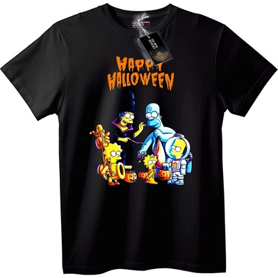 NOONEBRAND Тениска Весели Halloween на Simpsons - XS, White