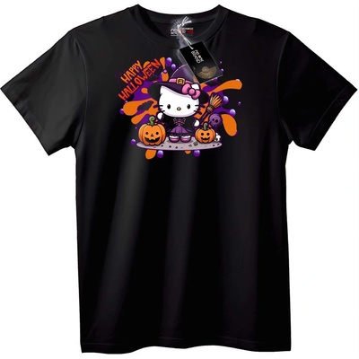NOONEBRAND Тениска Hello Kitty за Хелоуин - S, Black